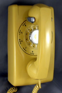 harvest-gold-wall-dial-phone-vintage-1960's-baby-boomer